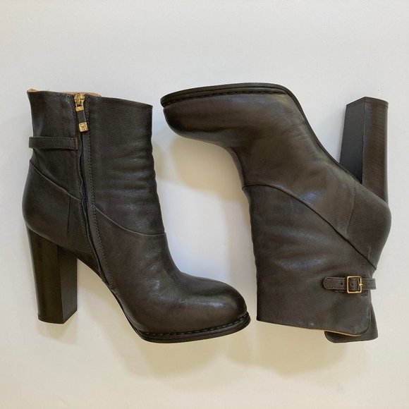 Alberto Fermani Shoes - Alberto Fermani Grey Leather Ankle Boots